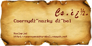 Csernyánszky Ábel névjegykártya